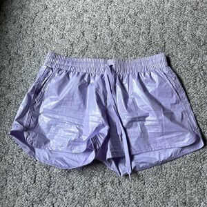 Zyia Active Women's Bomber Shorts Lilac Shine Summer Lined Running Shorts L